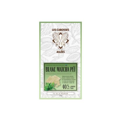 Image de Tablette de Chocolat Blanc Matcha Péï - Les Cabosses Ailées, 75g