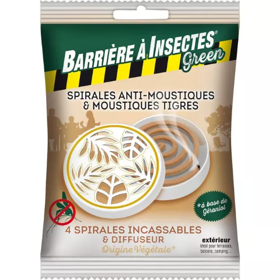 Image de Spirales anti-moustiques à base de géraniol et boîtier diffuseur décoratif BARZONE