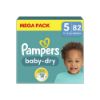 Image de Couches Bébé Pampers Baby-Dry Taille 5, 11-16 kg, Mega Pack 82 Couches