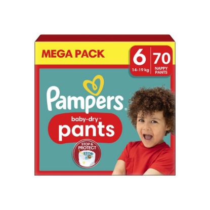 Picture of Couches-Culottes Pampers Baby-Dry Pants Taille 6, 14-19 kg, Mega Pack 70 Culottes