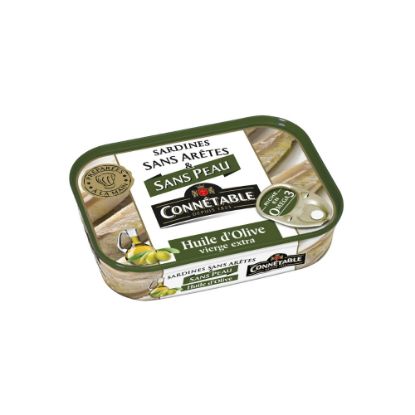 Picture of SARDINES SANS PEAU ET SANS ARÊTES à l’huile d’olive vierge extra - Connétable - 140g