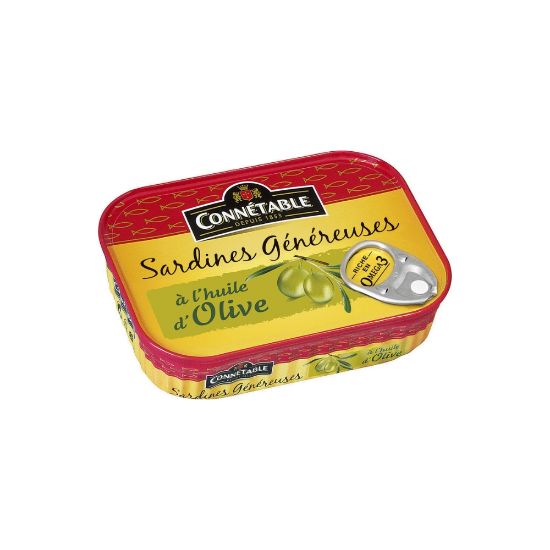 Picture of SARDINES GÉNÉREUSES à l’huile d’olive - Connétable - 140g