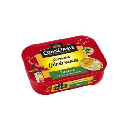 Picture of SARDINES GÉNÉREUSES au piment - Connétable - 140g