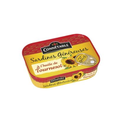 Image de SARDINES GÉNÉREUSES à l’huile de tournesol - Connétable - 140g