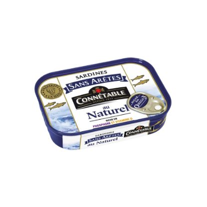 Image de SARDINES SANS ARÊTES au naturel - Connétable - 140g