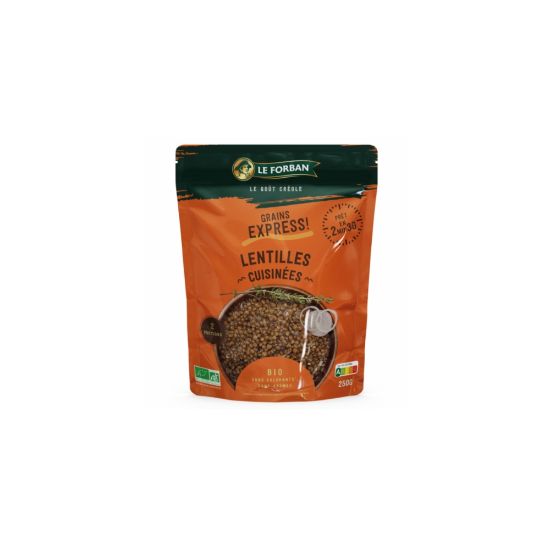 Image de Lentilles cuisinées BIO - Le Forban - 250g, 2 portions