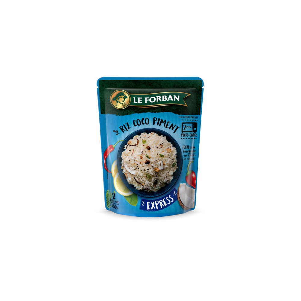 Riz coco piment express - Le Forban - 250g, 2 portions | ChezVous.re ...