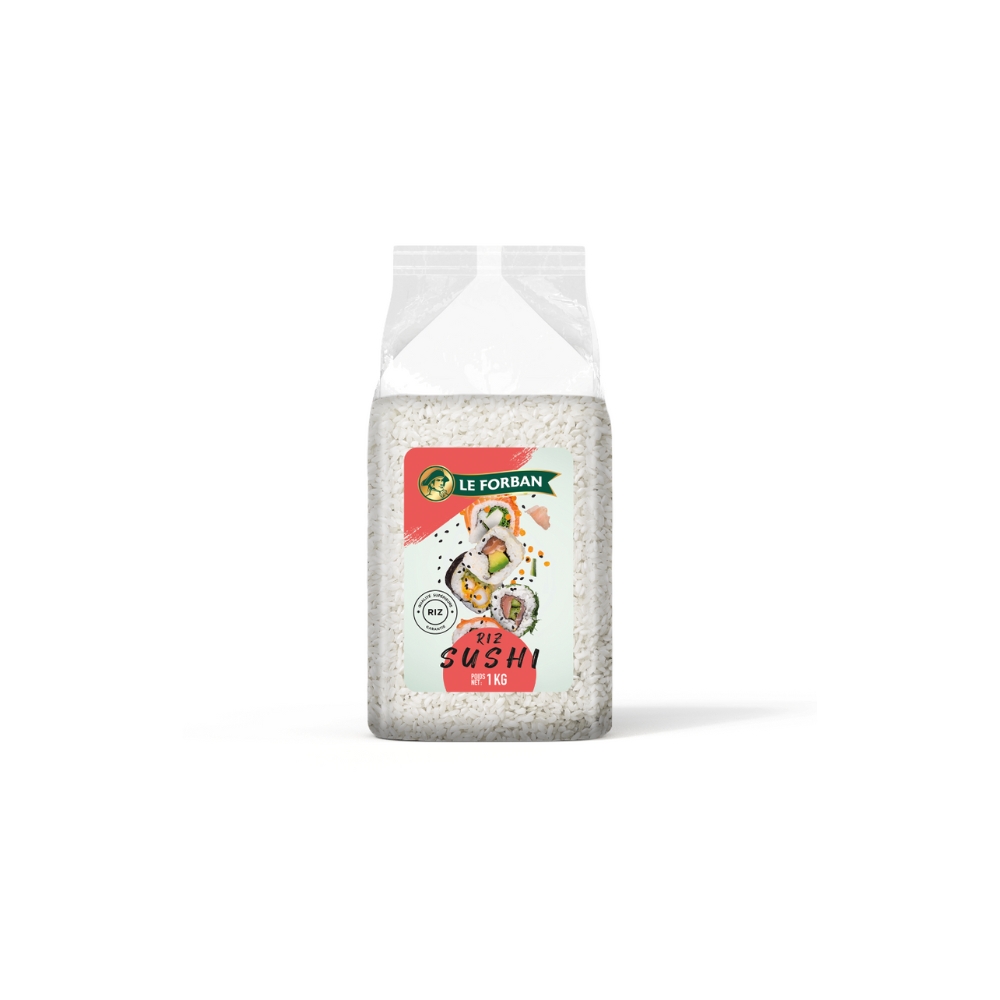Riz sushi - Le Forban - 1kg | ChezVous.re - Faites vos courses en ligne ...