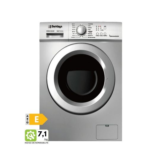 Picture of Lave-linge hublot, 6kg, 1000tr/min - Berklays BW0610S3SR - argent