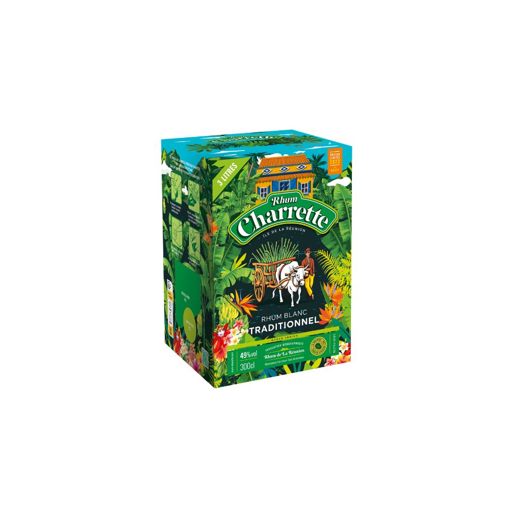 Rhum Charrette traditionel 49°, cubi Edition limitée Case les Hauts ...