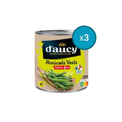 Picture of Haricots verts Extra fins - D'Aucy - Lot de 3x400g