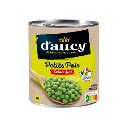 Picture of Petits pois Extra fins - D'Aucy - 800g