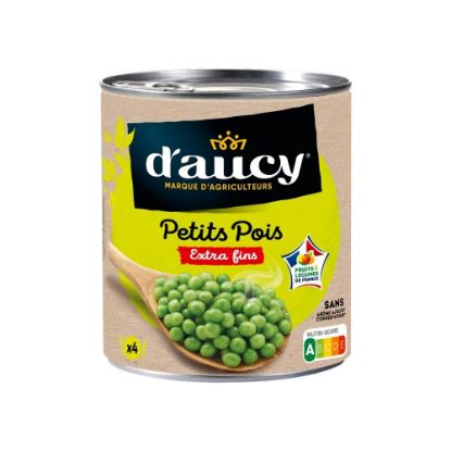 Image de Petits pois Extra fins - D'Aucy - 800g