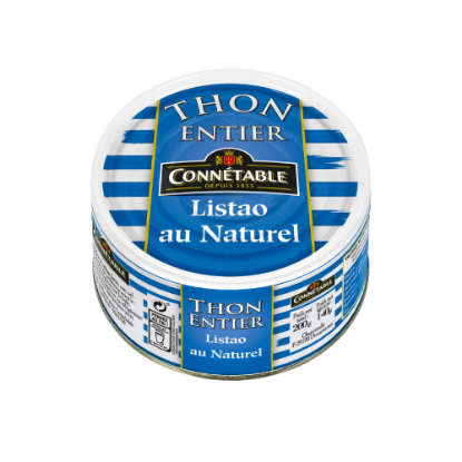 Image de THON ENTIER au naturel 100% filets - Connétable - 200g