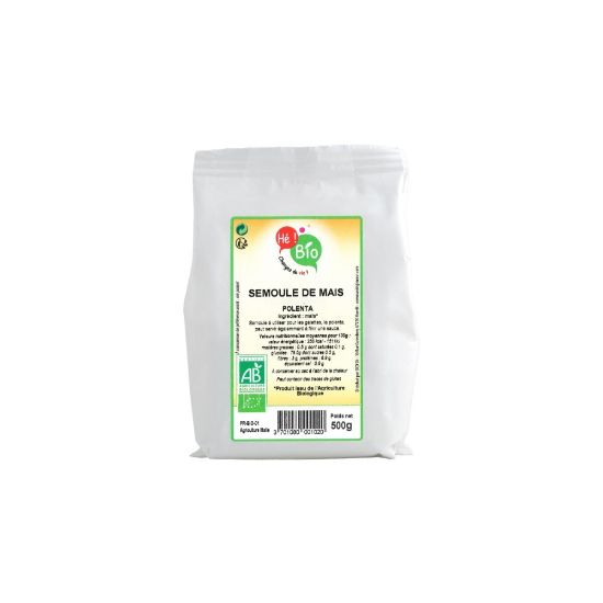 Image de Semoule de maïs polenta BIO, Hé Bio, 500g