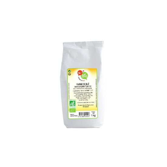 Image de Farine de blé demi-complète BIO type 110, Hé Bio, 1kg