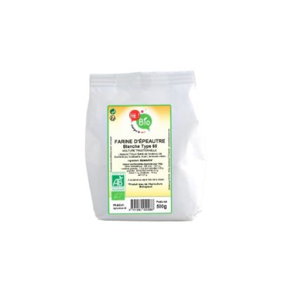 Image de Farine d'épautre BIO blanche type 65, Hé Bio, 1kg