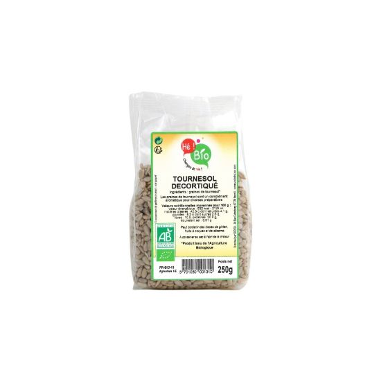 Image de Graines de tournesol décortiquées BIO, Hé Bio, 250g