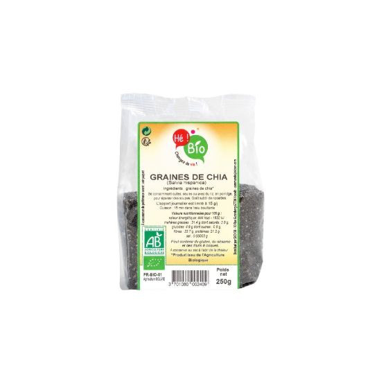 Image de Graines de chia BIO, Hé Bio, 250g