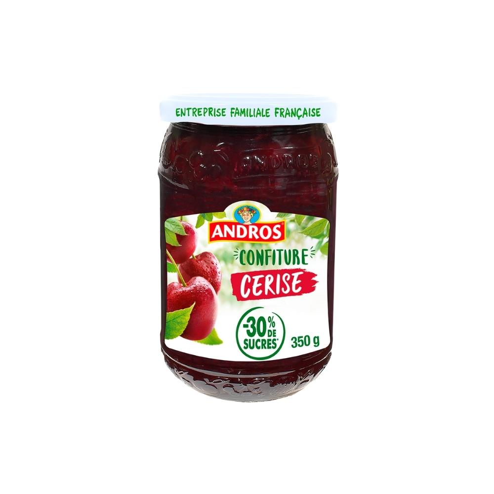 Confiture allégée de Cerises Andros 350g ChezVous.re Shopping