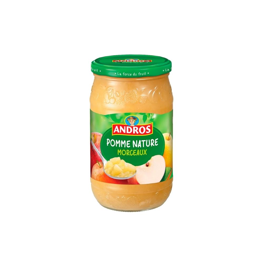 Compote dessert fruitier Pomme nature morceaux Andros 750g