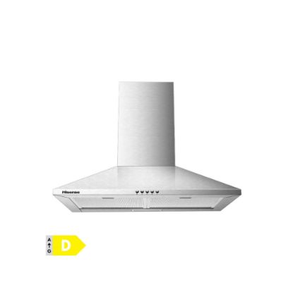 Picture of Hotte pyramide 90cm 330m3/h filtre à charbon Hisense HHO90TASS - inox