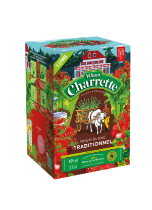 Image de Rhum Charrette traditionnel 49° - cubi 3L Edition limitée 2023 Case les Bas