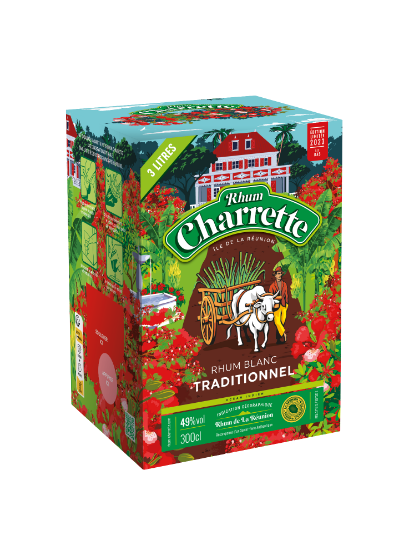 Picture of Rhum Charrette traditionnel 49° - cubi 3L Edition limitée 2023 Case les Bas