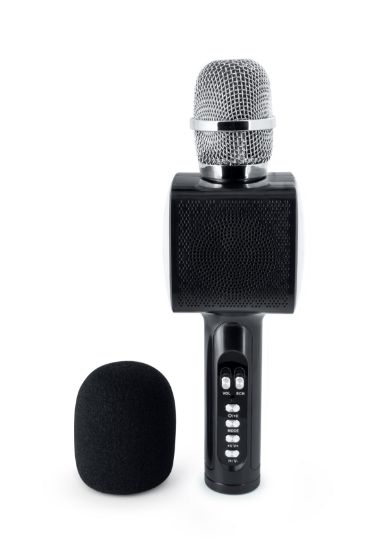 Image de Microphone karaoké avec effets lumineux (Noir) – BIG BEN PARTYBTMIC2BK