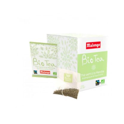 Image de Thé vert à la Menthe Bio - Malongo - 25 sachets