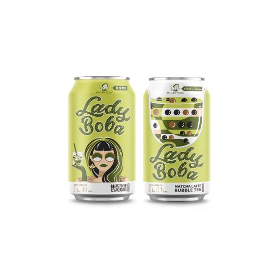Picture of Lady Boba Bubble Tea Matcha Latte - Madam Hong - pack 6 x 315ml