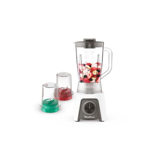 Blender + hachoir Moulinex Blendeo+ LM2C3110 450 W Blanc et Gris    - Shopping et Courses en ligne, livrés à domicile ou au bureau,  7j/7 à la Réunion