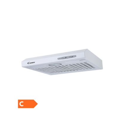 Image de Hotte casquette 60cm 209m3/h - Candy CFT610/4W - blanc