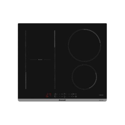 Image de Plaque de cuisson induction encastrable 60cm 4 foyers dont 1 dual zone 10100W - Brandt BPI164DUB - Noir