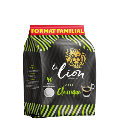 Image de Sachet Café LE LION Classique 100% Arabica 7g x 40 dosettes compatibles Senseo