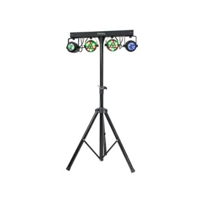 Image de DJLIGHT60 Support de lumière avec 2 projecteurs par RGBW + 2 Moon Flower à LED RGBWA - Lotronic