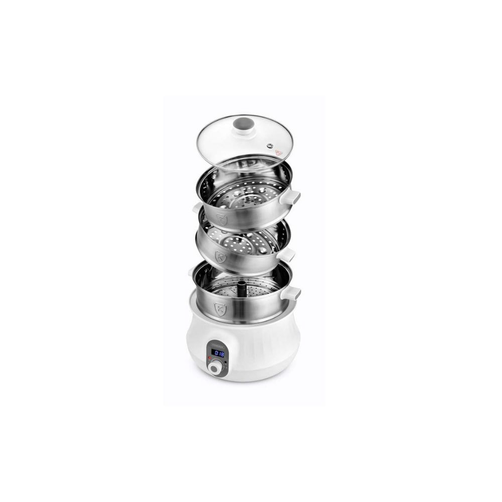 Cuiseur Vapeur & Couscoussier Inox Multisteam9 Kitchencook Avec Livre De Recettes - 600W 2L