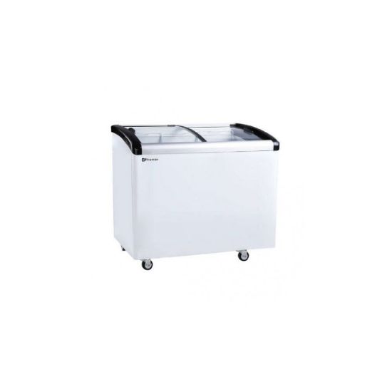 Image de Congélateur coffre pro 268L portes vitrées coulissantes - Berklays BCPRO372XW