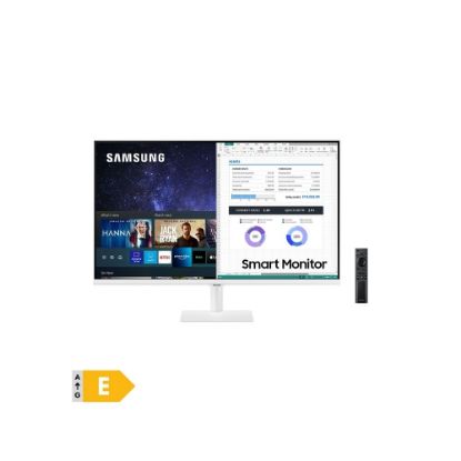 Picture of Ecran ordinateur LED 32" Samsung Smart Monitor LS32AM501NUXEN, 81,3 cm (32"), 1920 x 1080 pixels, Full HD, LCD, 8 ms, Blanc