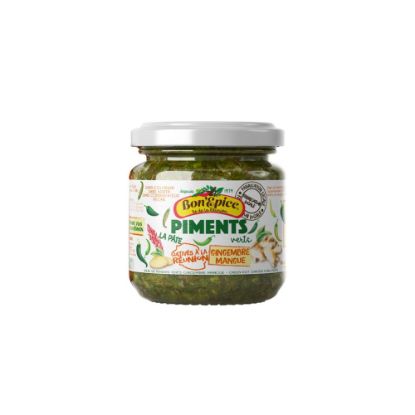 Image de Piment la pâte vert au gingembre mangue - Bon'Epice - 180g