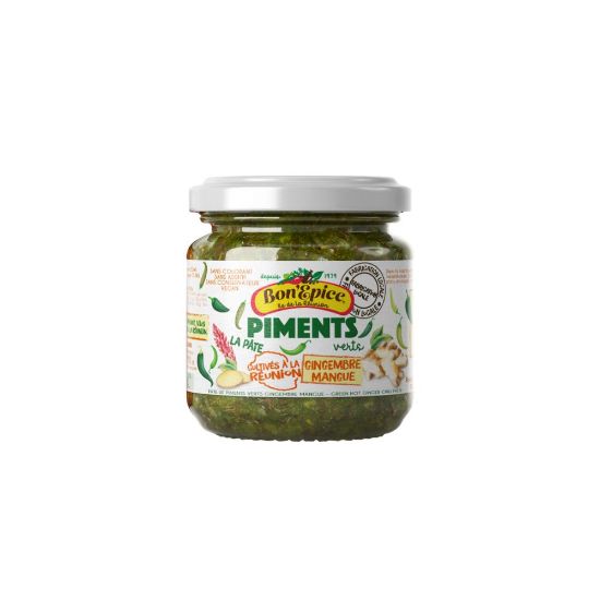 Picture of Piment la pâte vert au gingembre mangue - Bon'Epice - 180g