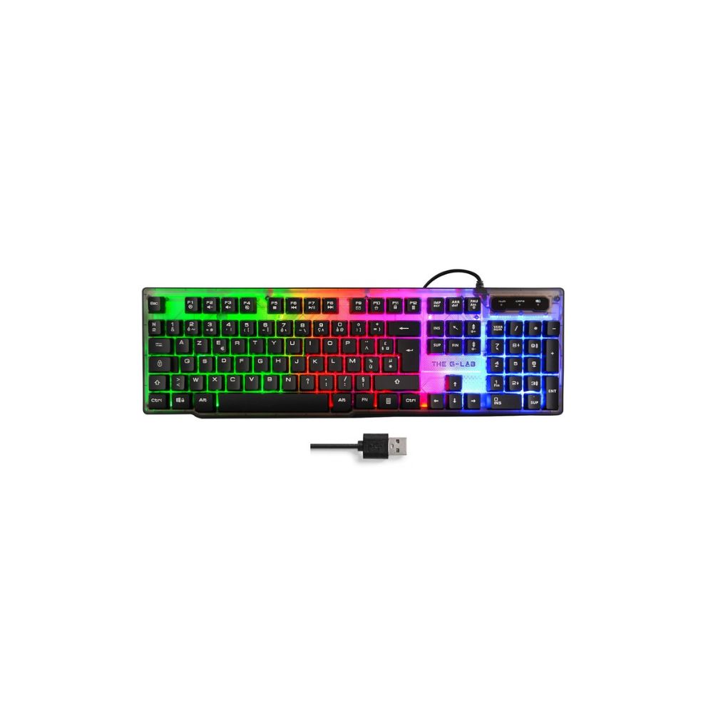 Clavier gaming filaire lumineux RGB USB - The G-Lab Keyz Neon ...