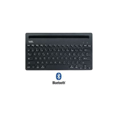 Image de Clavier Bluetooth pour smartphone ou tablette avec support de tablette - We Connect - noir