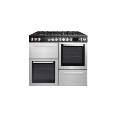 Gazinière 100cm 7 feux gaz + 3 fours électriques - DeRosso DR-1007G3FE-I - inox