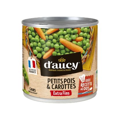 Petits pois et Carottes Extra fins - D'Aucy - 400g