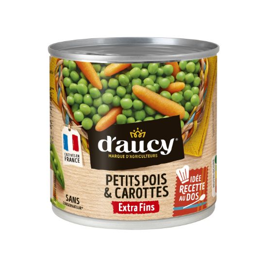 Petits pois et Carottes Extra fins - D'Aucy - 400g