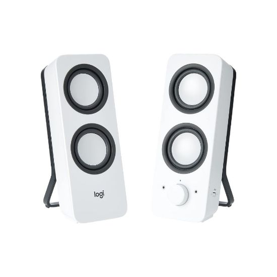 Haut-parleurs 2.0 10W - Logitech Z200 - blanc   - Shopping et  Courses en ligne, livrés à domicile ou au bureau, 7j/7 à la Réunion