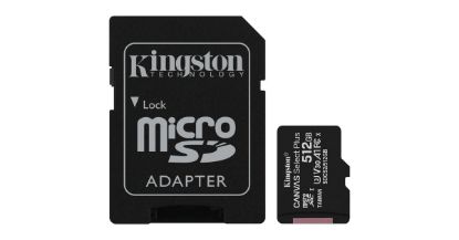 MicroSD Kingston 512 Go UHS-I Canvas Classe 10 - Capacité Maximale de Stockage