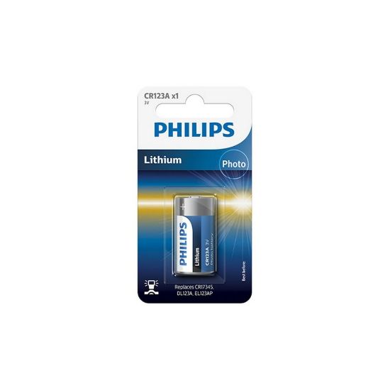 Image de Pile Lithium CR123A 3V - Philips CR123A/01B