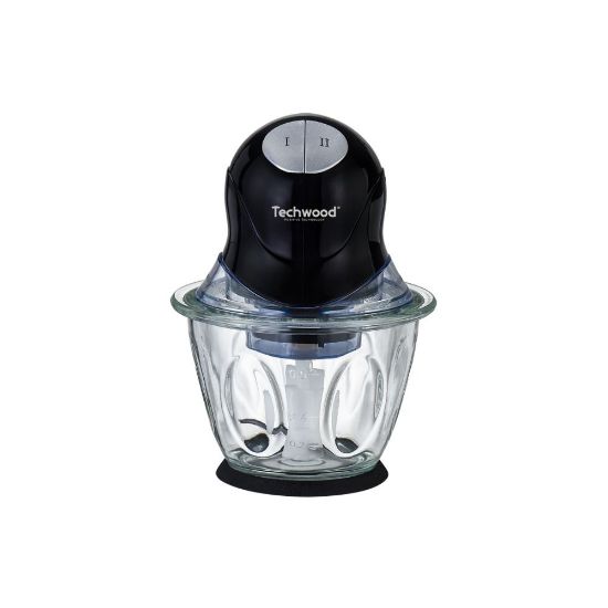 Image de Mini Hachoir 0,6l 400W double lame - Techwood THA-606 - noir